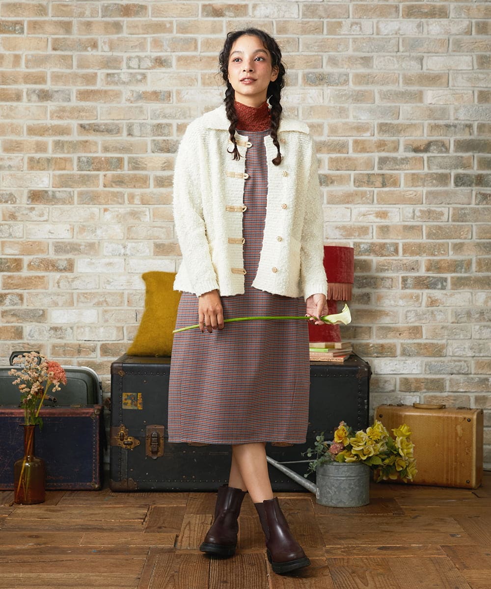 GJKJB41140 Jocomomola(ホコモモラ) アイレットレースカットソー ネイビー