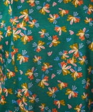 GJKJB42160 Jocomomola(ホコモモラ) Petalo フラワープリントカットソー ブラック