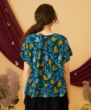 GJKJD01200 Jocomomola(ホコモモラ) 【日本製】Aves ジャカードカットソープルオーバー ブルー