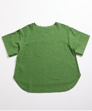 GJKJD02180 Jocomomola(ホコモモラ) 【接触冷感】Aves バードパッチワークカットソー グリーン