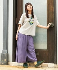 GJKJD02180 Jocomomola(ホコモモラ) 【接触冷感】Aves バードパッチワークカットソー ライトグレー
