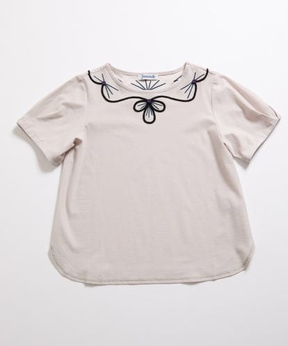 GJKJD03160 Jocomomola 【接触冷感】Aves 刺繍カットソー