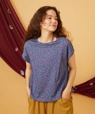 GJKJD30180 Jocomomola(ホコモモラ) 【接触冷感】Onditas ドットプリントカットソー パープル