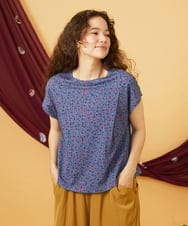 GJKJD30180 Jocomomola(ホコモモラ) 【接触冷感】Onditas ドットプリントカットソー パープル
