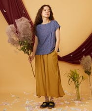 GJKJD30180 Jocomomola(ホコモモラ) 【接触冷感】Onditas ドットプリントカットソー パープル