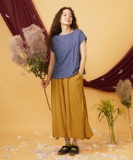 GJKJD30180 Jocomomola(ホコモモラ) 【接触冷感】Onditas ドットプリントカットソー パープル