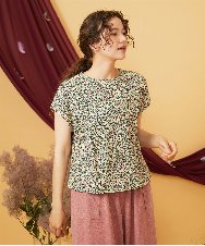 GJKJD30180 Jocomomola(ホコモモラ) 【接触冷感】Onditas ドットプリントカットソー アイボリー