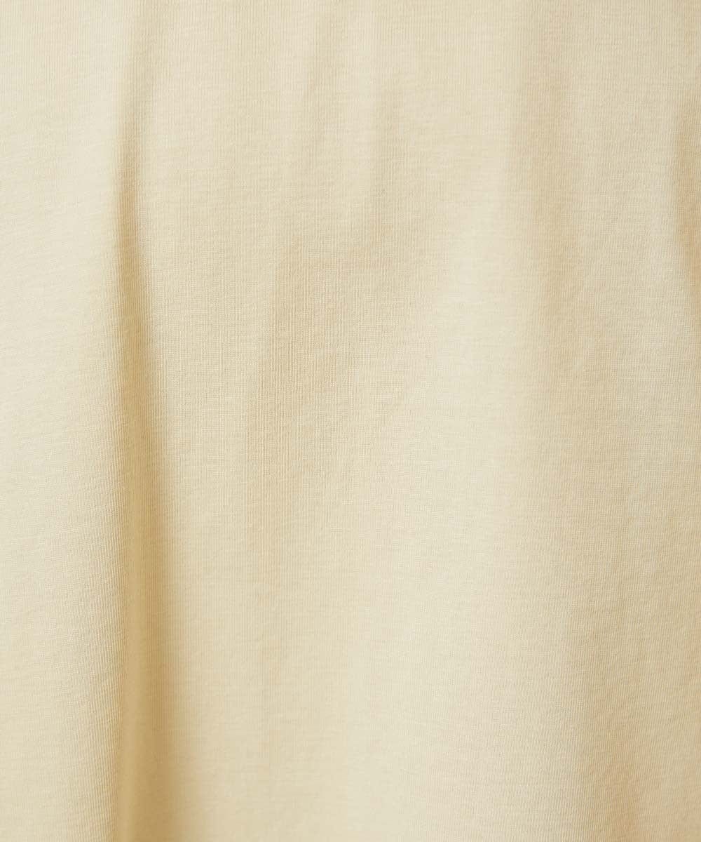 GJKJD32150 Jocomomola(ホコモモラ) 【接触冷感】Amigo フラワー刺繍プリントカットソー ライトイエロー