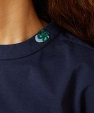 GJKJD32150 Jocomomola(ホコモモラ) 【接触冷感】Amigo フラワー刺繍プリントカットソー ネイビー