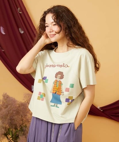 GJKJD33160 Jocomomola 【接触冷感】Amigo ガールプリントTシャツ