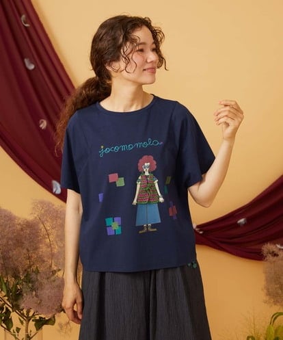 GJKJD33160 Jocomomola 【接触冷感】Amigo ガールプリントTシャツ