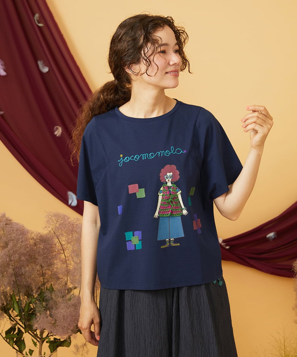 GJKJD33160 Jocomomola 【接触冷感】Amigo ガールプリントTシャツ