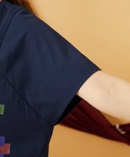 GJKJD33160 Jocomomola(ホコモモラ) 【接触冷感】Amigo ガールプリントTシャツ ネイビー