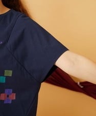 GJKJD33160 Jocomomola(ホコモモラ) 【接触冷感】Amigo ガールプリントTシャツ ネイビー