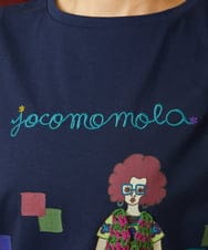 GJKJD33160 Jocomomola(ホコモモラ) 【接触冷感】Amigo ガールプリントTシャツ ネイビー