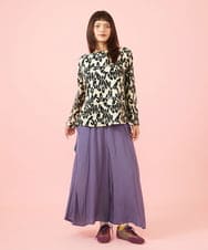 GJKJE04200 Jocomomola(ホコモモラ) Firma 総柄ドロストカットソー ベージュ