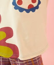 GJKJE35180 Jocomomola(ホコモモラ) Arte Libre プリントカットソー アイボリー