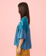 GJKJE36170 Jocomomola(ホコモモラ) Arte Libre ドッキングカットソー ブルー