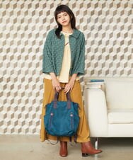 GJKJE36170 Jocomomola(ホコモモラ) Arte Libre ドッキングカットソー アイボリー