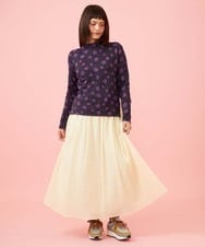 GJKJE39150 Jocomomola(ホコモモラ) 【日本製】配色ドットジャカードカットソー ブラック