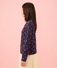 GJKJE39150 Jocomomola(ホコモモラ) 【日本製】配色ドットジャカードカットソー ブラック