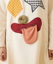 GJKJQ09180 Jocomomola(ホコモモラ) Payaso ピエロアップリケカットソー アイボリー
