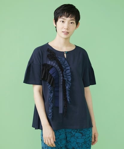 GJKJS02150 Jocomomola Reunir フリルTシャツ