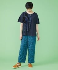 GJKJS02150 Jocomomola(ホコモモラ) Reunir フリルTシャツ アイボリー