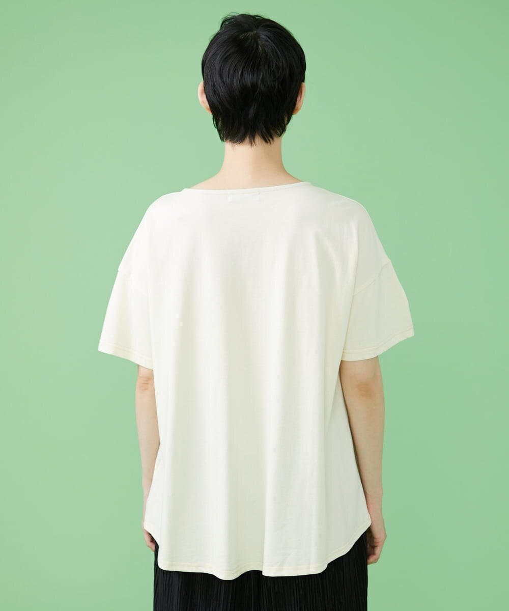 GJKJS02150 Jocomomola(ホコモモラ) Reunir フリルTシャツ アイボリー