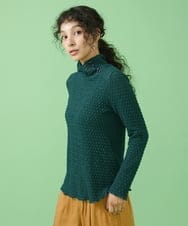 GJKJT39150 Jocomomola(ホコモモラ) Desnivel レースハイネックカットソー グリーン