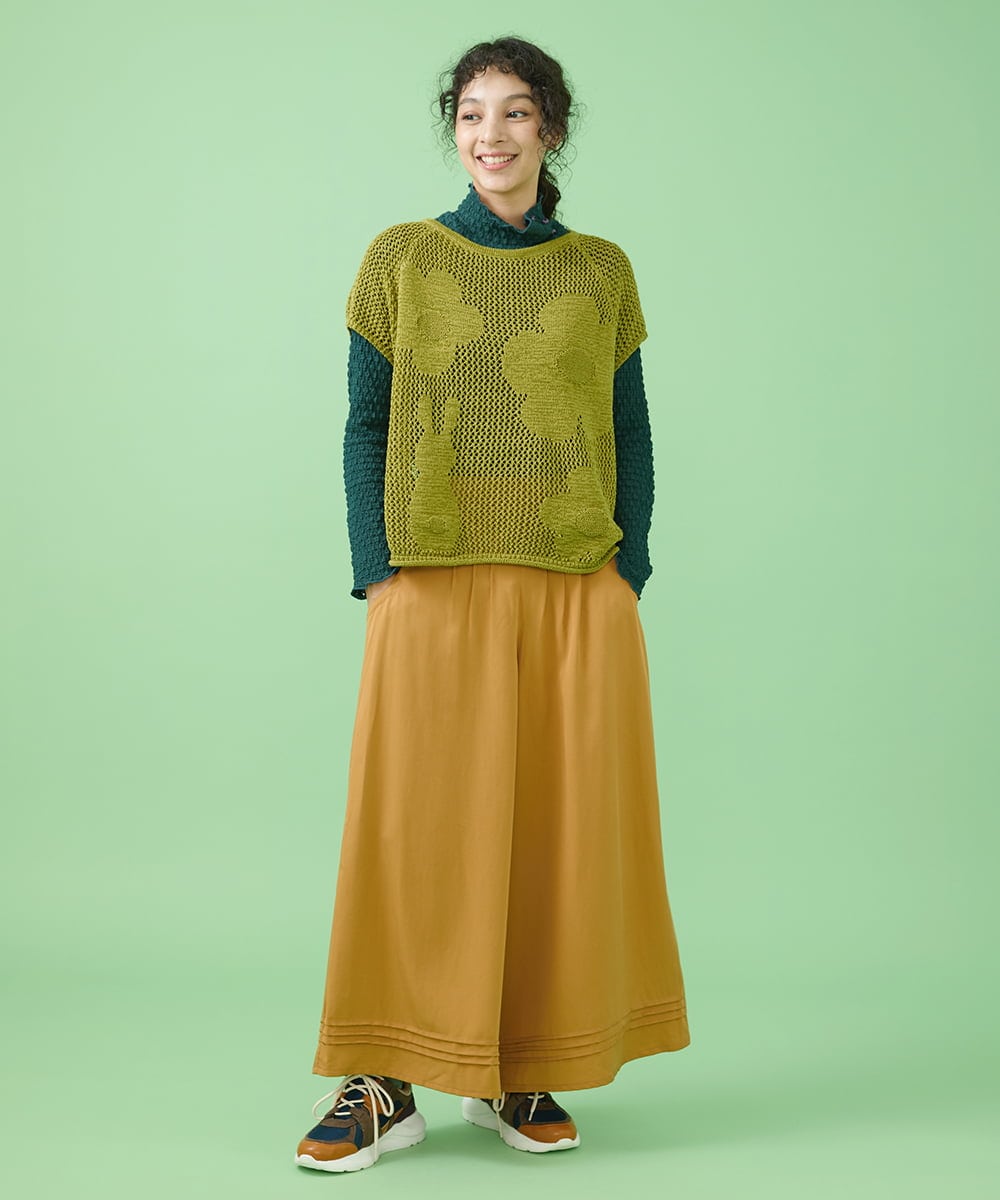 GJKJT39150 Jocomomola(ホコモモラ) Desnivel レースハイネックカットソー パープル