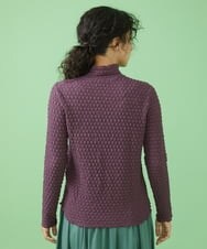GJKJT39150 Jocomomola(ホコモモラ) Desnivel レースハイネックカットソー パープル