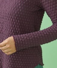 GJKJT39150 Jocomomola(ホコモモラ) Desnivel レースハイネックカットソー パープル
