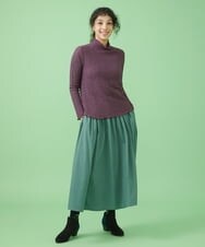 GJKJT39150 Jocomomola(ホコモモラ) Desnivel レースハイネックカットソー パープル