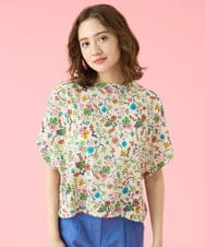 GJKJV30150 Jocomomola(ホコモモラ) 【接触冷感】Rosquillas プリント半袖カットソー アイボリー