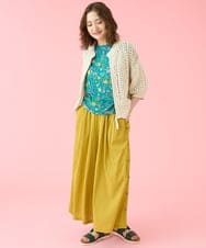GJKJV30150 Jocomomola(ホコモモラ) 【接触冷感】Rosquillas プリント半袖カットソー アイボリー