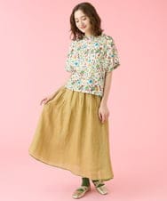 GJKJV30150 Jocomomola(ホコモモラ) 【接触冷感】Rosquillas プリント半袖カットソー アイボリー