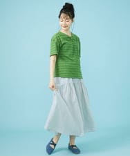 GJKJW37150 Jocomomola(ホコモモラ) Espejismo シャーリングジャカードカットソー イエロー