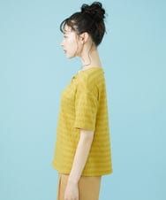 GJKJW37150 Jocomomola(ホコモモラ) Espejismo シャーリングジャカードカットソー イエロー