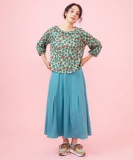 GJKJW39170 Jocomomola(ホコモモラ) Castanas asadas プリントカットソー ライトブルー