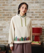 GJKLA02180 Jocomomola(ホコモモラ) Paisaje de la ciudad ハウスプリントカットソー アイボリー