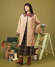 GJKLD32120 Jocomomola(ホコモモラ) レーヨンベアフライス フラワー刺繍ハイネックカットソー ピンク
