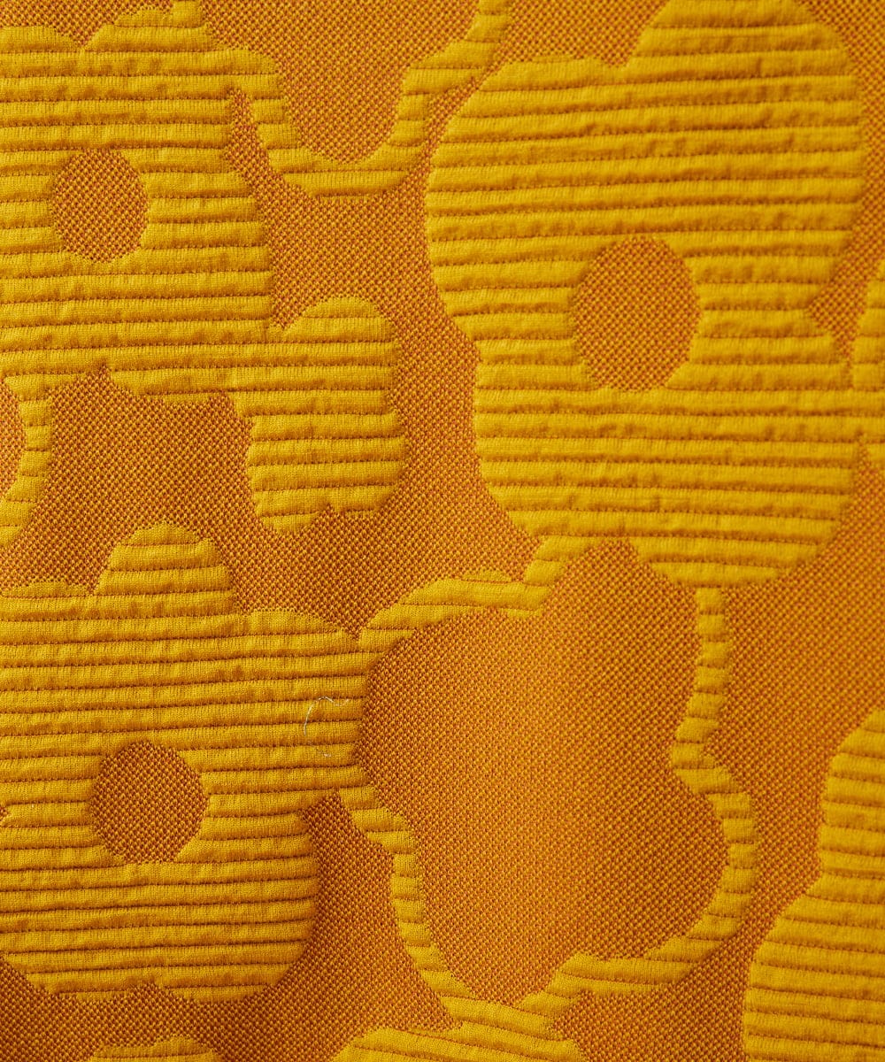 GJKLD33200 Jocomomola(ホコモモラ) 【日本製】Forma de flor パネル切り替えフラワージャカードカットソー マスタード