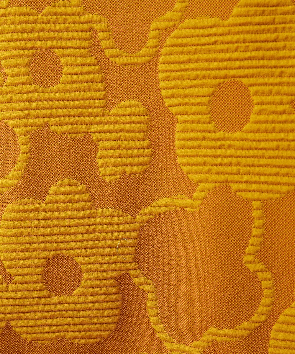 GJKLD33200 Jocomomola(ホコモモラ) 【ダブルポイント】パネル切り替えフラワージャカードカットソー マスタード