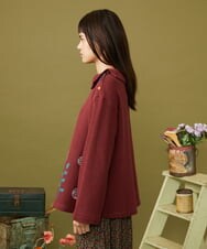 GJKLD34190 Jocomomola(ホコモモラ) Brotar エンブロイダリーカットソープルオーバー ボルドー
