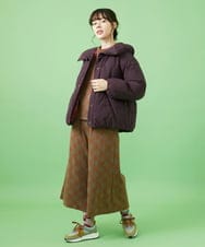 GJLAB40200 Jocomomola(ホコモモラ) Cruzar バイアスチェックワイドパンツ ライトグレー