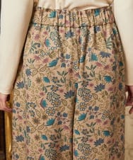 GJLAE03220 Jocomomola(ホコモモラ) Calle de Bordadores フラワープリントワイドパンツ ブルー