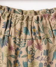 GJLAE03220 Jocomomola(ホコモモラ) Calle de Bordadores フラワープリントワイドパンツ ベージュ