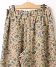 GJLAE03220 Jocomomola(ホコモモラ) Calle de Bordadores フラワープリントワイドパンツ ベージュ