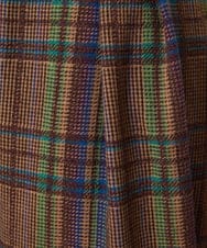 GJLAE41220 Jocomomola(ホコモモラ) Arriate チェック柄ワイドパンツ ネイビー